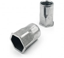 ART 1029 Заклепки резьбовые с увеличенным цилиндрическим бортиком, шестигранные