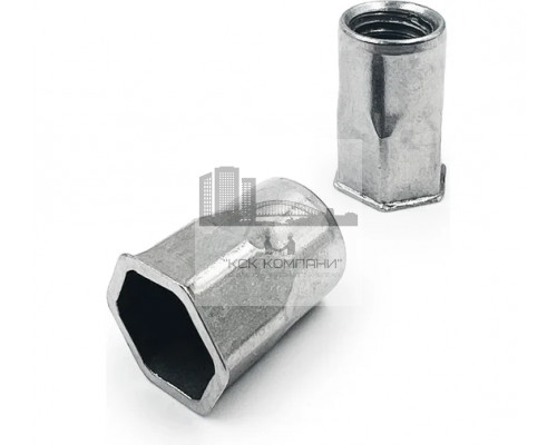 ART 1029 Заклепки резьбовые с увеличенным цилиндрическим бортиком, шестигранные