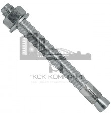 AMZ Анкер-болт с гайкой и шайбой по DIN 125A (оцинкованная сталь) 24х190