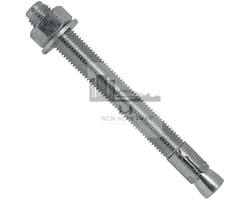AMZ Анкер-болт с гайкой и шайбой по DIN 125A (оцинкованная сталь) 24х235