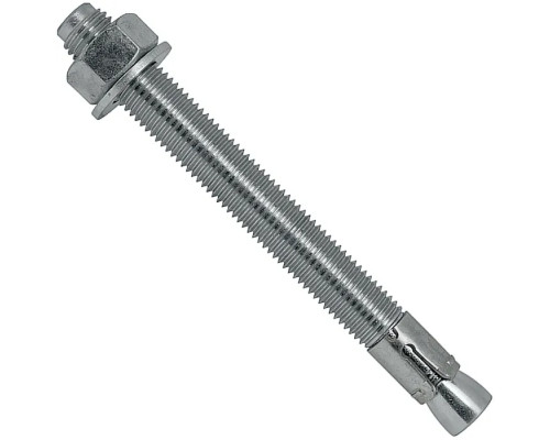 AMZ Анкер-болт с гайкой и шайбой по DIN 125A (оцинкованная сталь) 24х220