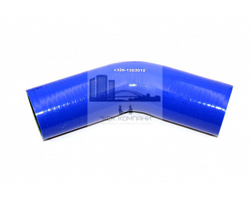 4320-1303010 Патрубок силиконовый радиатора верхний УРАЛ Ф 60 мм, L 130х130, угол 135 град.