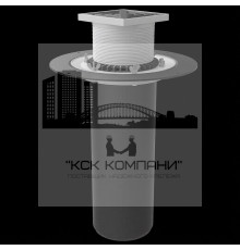 ВФ-ТД2 160х450 Кровельная воронка с обжимным фланцем Termoclip с трапом и дренажным фланцем типа Д2