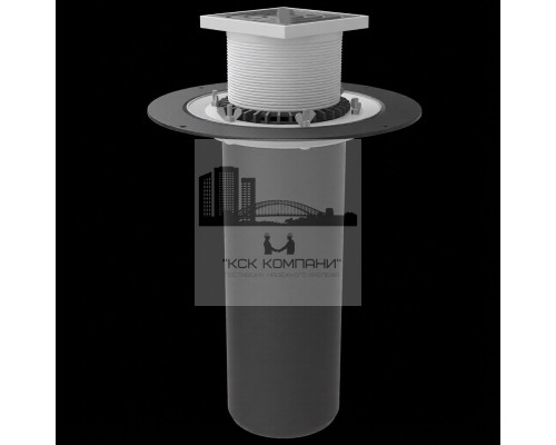 ВФ-ТД2 160х450 Кровельная воронка с обжимным фланцем Termoclip с трапом и дренажным фланцем типа Д2