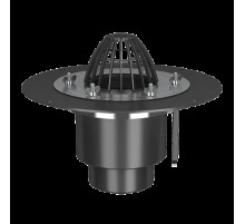 ВФО Кровельная воронка Termoclip обогреваемая с обжимным фланцем пластик, 90x450 мм