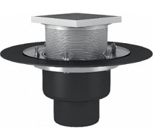 ВФО-ТО 160х450 Кровельная воронка обогреваемая с обжимным фланцем Termoclip с трапом и опорным кольцом