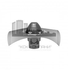 ВФО-Ф 90х450 Кровельная воронка обогреваемая с обжимным фланцем Termoclip в комплекте с листвоуловителем и ПВХ фартуком