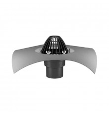 ВФ-Ф 90х450 Кровельная воронка с обжимным фланцем Termoclip в комплекте с листвоуловителем и ПВХ фартуком