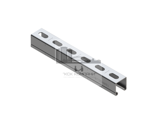 TSC 41 Zn140 Профиль монтажный Termoclip двойной для высоких нагрузок гоц. сталь 10 мкм, 41x41x2x6000 мм  купить в Москве