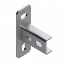 TSF T 28 4F2 Фланец седельный Termoclip поперечный оц. сталь, 37x20x3x70 мм