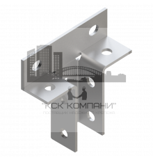 38-41 4F10 Соединитель угловой Termoclip Т-образный оц. сталь, 44x99x142x4 мм
