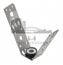 V 2F Кронштейн V-образный Termoclip c виброгасителем оц. сталь/каучук, M8/M10 30x107x32x2 мм