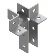 38-41 4F13 HZn Соединитель универсальный Termoclip для профилей гоц. сталь, 40x95x142x4 мм
