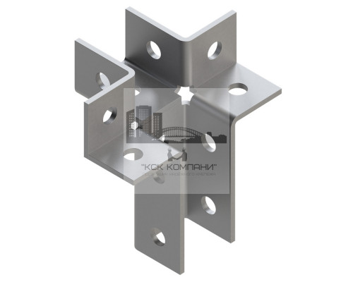 38-41 4F13 HZn Соединитель универсальный Termoclip для профилей гоц. сталь, 40x95x142x4 мм  купить в Москве