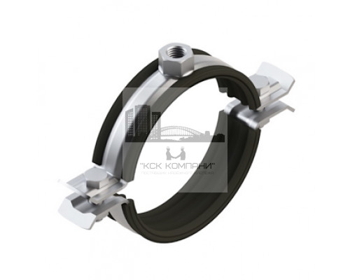 PI-НD Хомут трубный Termoclip с виброгасителем и гайкой для высоких нагрузок оц. сталь, M12 30-35 мм (1
