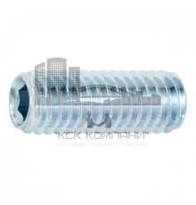 Винт установочный DIN 913 с тупым концом шлиц внутренний шестигранник оцинкованная сталь класс прочности 12.9, M8x8 мм