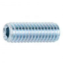 Винт установочный DIN 913 с тупым концом шлиц внутренний шестигранник оцинкованная сталь класс прочности 12.9, M8x8 мм
