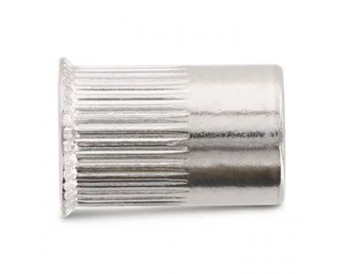 Заклепка-гайка резьбовая с уменьшенной потайной головкой и насечками ART 1021 (A2), M8x16 мм