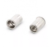 Заклепка-гайка резьбовая с уменьшенной потайной головкой и насечками ART 1021 (A2), M6x14.6 мм