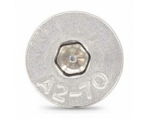 Винт ISO 10642 (A2) с потайной головкой и внутренним шестигранником, M6X40
