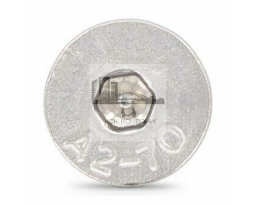 Винт ISO 10642 (A4) с потайной головкой и внутренним шестигранником, M8X65