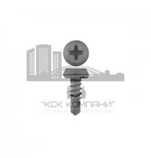 Саморез КЛОП по металлу со сверлом и полной резьбой полуцилиндрическая головка с насечками шлиц Phillips (фосфатированная сталь), 3.5x11 мм