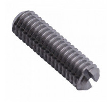 Винт установочный DIN 551 с прямым шлицем и плоским концом сталь без покрытия класс прочности 14Н, M6x16 мм