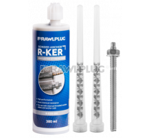 Химический клеевой анкер RAWLPLUG (РАВПЛАГ) R-KER-300 без стирола для применения с анкерными шпильками, втулками и арматурой в бетоне (винилэстеров