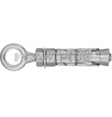 Анкер-гильза RAWLPLUG Rawlbolt с кольцом (рым-болтом) оцинкованная сталь 8.8, M6х73 мм