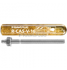 Химический анкер капсула RAWLPLUG (РАВПЛАГ) R-CAS-V-08 без стирола для вкручивания с анкерными шпильками в бетон без трещин (винилэстеровая смола), M