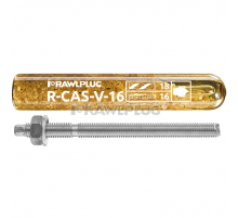Химический анкер капсула RAWLPLUG (РАВПЛАГ) R-CAS-V-24 без стирола для вкручивания с анкерными шпильками в бетон без трещин (винилэстеровая смола), M