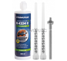 Химический клеевой анкер зимний RAWLPLUG (РАВПЛАГ) R-KEM-II-175-W без стирола для применения в бетоне и кирпиче с анкерными шпильками (полиэстровая с
