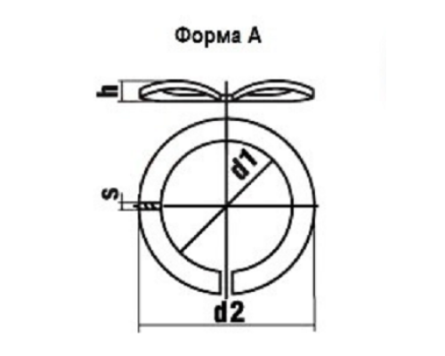 Шайба (гровер) пружинная изогнутая DIN 128 A (A2) форма A, 3.1xM3