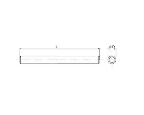 Шпилька резьбовая DIN 975 с метрической резьбой по всей длине сталь без покрытия (класс прочности 12.9), M20x2000 мм
