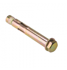 Анкерный болт с болтом из оцинкованной стали с желтопассивированным покрытием, M12 16x110 мм