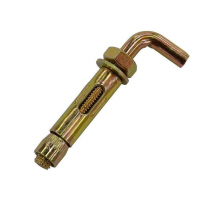 Анкерный болт с Г- образным крюком из оцинкованной стали с желтопассивированным покрытием, M8 10x80 мм