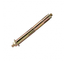 Анкерный болт с гайкой двухраспорный из оцинкованной стали с желтопассивированным покрытием, M16 24x180 мм