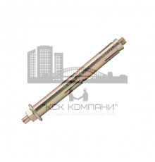 Анкерный болт с гайкой двухраспорный из оцинкованной стали с желтопассивированным покрытием, M8 12x120 мм