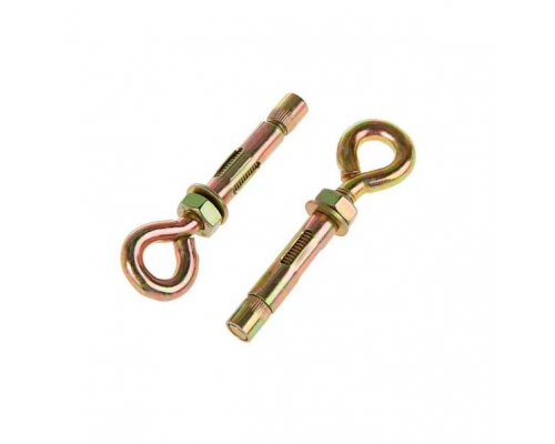 Анкерный болт с кольцом из оцинкованной стали с желтопассивированным покрытием, M10 12x100 мм  купить в Москве