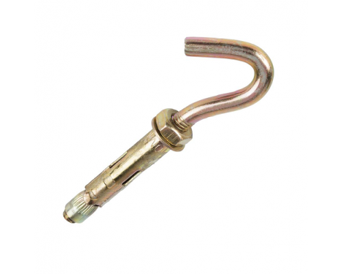 Анкерный болт с крюком из оцинкованной стали с желтопассивированным покрытием, M12 16x110 мм  купить в Москве