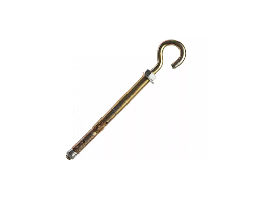 Анкерный болт с полукольцом двухраспорный из оцинкованной стали с желтопассивированным покрытием, M10 14x210 мм  купить в Москве