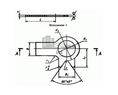 Шайба стопорная с лапкой ГОСТ 13463-77 класса точности А из оцинкованной стали, M6