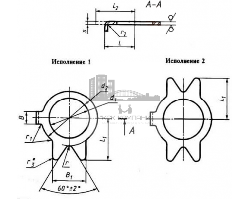 Шайба стопорная с носком ГОСТ 13465-77 Исп. 2 класс точности А (оцинкованная сталь), M8