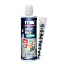 Двухкомпонентный химический анкер TYTAN (ТИТАН) Professional EV I 165 состав на основе полиэстерной смолы без стирола для применения в тяжелом и легко