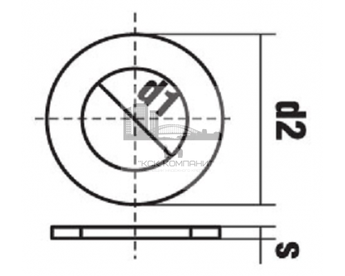 Шайба плоская под ось DIN 1441 оцинкованная сталь, M8x9 мм