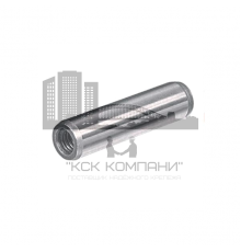 Штифт из закаленной стали DIN 7979D внутренняя резьба стальной цилиндрический закругленный конец без покрытия, 8x80 мм