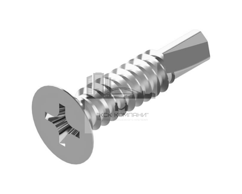 Винт самонарезающий сверлоконечный DIN 7504 M (A2) с потайной головкой шлиц Phillips нержавеющая сталь A2, D3.5x22