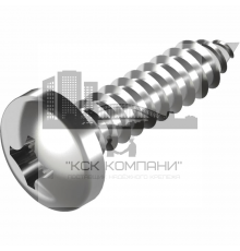 Винт самонарезающий DIN 7981 H (A2) с острым концом с полуцилиндрической головкой шлиц Phillips, D4,2X38