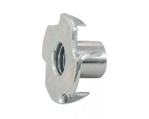 Гайка усовая DIN 1624 мебельная забивная (врезная) оцинкованная сталь класс прочности 4.6-5.8, M8x11 мм