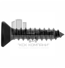 Винт самонарезающий черный DIN 7982 H (A2) с острым концом с потайной головкой шлиц Phillips, D4,2X16